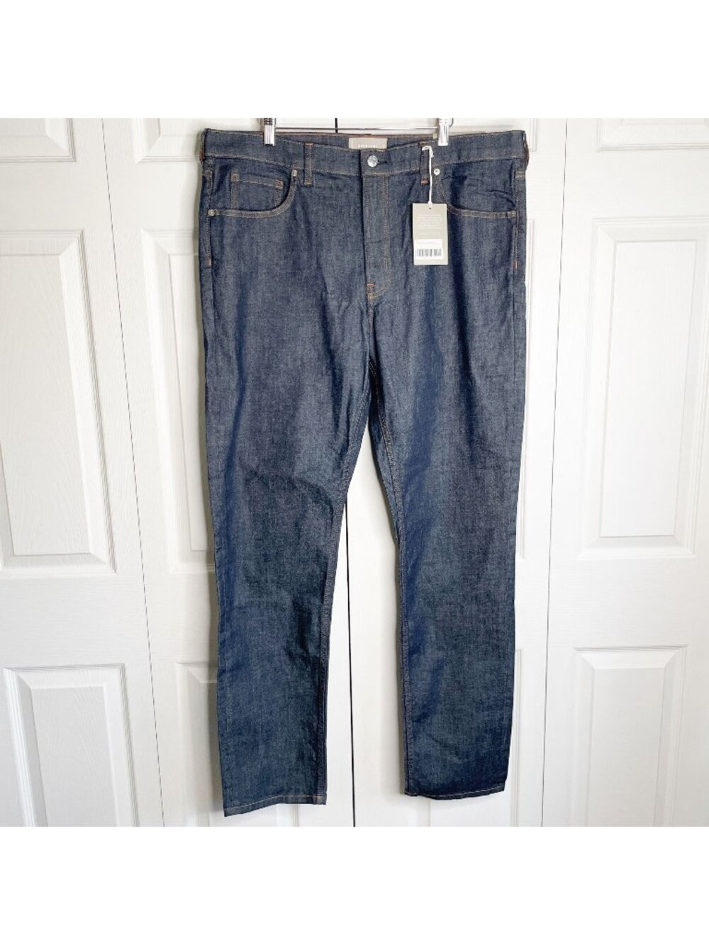 Everlane Slim Dark Wash Blue Cotton Blend Denim Jeans Men's Size 40x34 NWT
